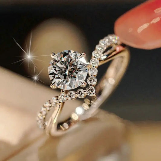 Engagement Ring – Sterling Plated Promise Ring for Women